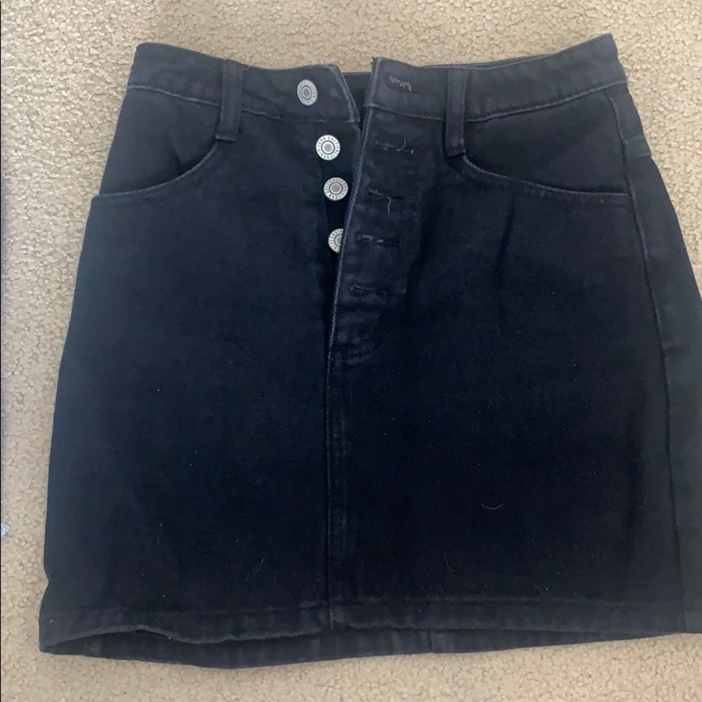 Black Brandy Melville Button Up Skirt